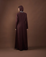 Elegant black designer abaya with matching sheila – Eid collection back side