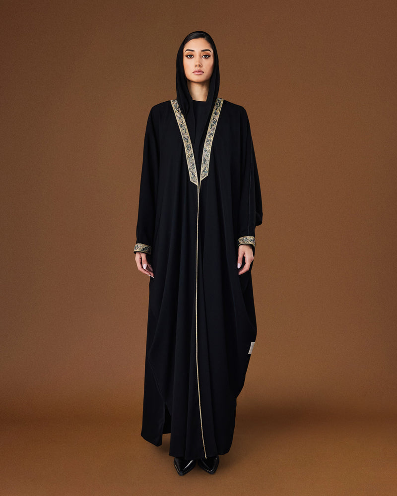 black abaya gold details 
abaya luxury
abaya ksa 
abaya dubai
abaya flowy
abaya modest 
uae ksa fashion modest 
