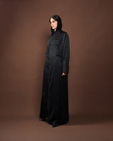 Luxury navy embroidered abaya with matching sheila from the Eid collection 2026